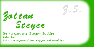 zoltan steyer business card